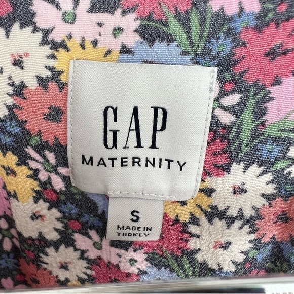 Gap Maternity Floral Henley Puff Sleeve Midi Dress - Picture 5 of 12